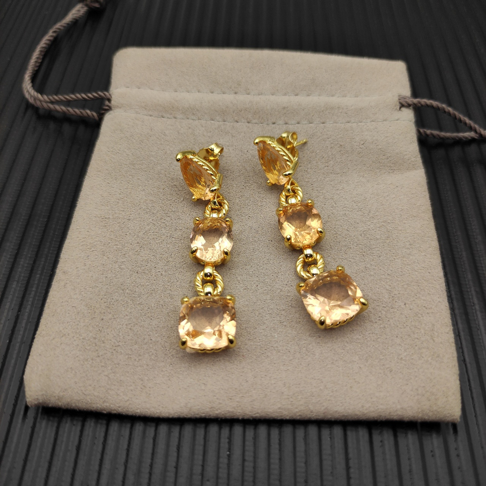David Yurman Marbella Earrings with Champagne Diamonds - Picture 2 of 4